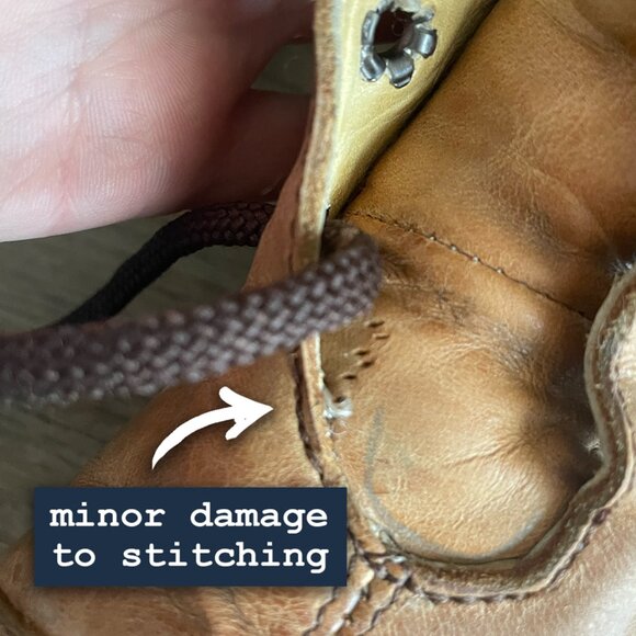 Rare Bed Stu Leather Brown CottageCore Lace Up Boots Womens Size 6.5 - 7 - Picture 8 of 15